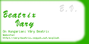beatrix vary business card