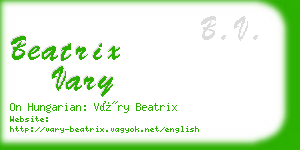 beatrix vary business card